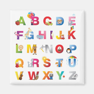 bande dessinée alphabet frigo aimant