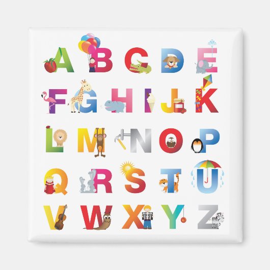 bande dessinée alphabet frigo aimant (Devant)