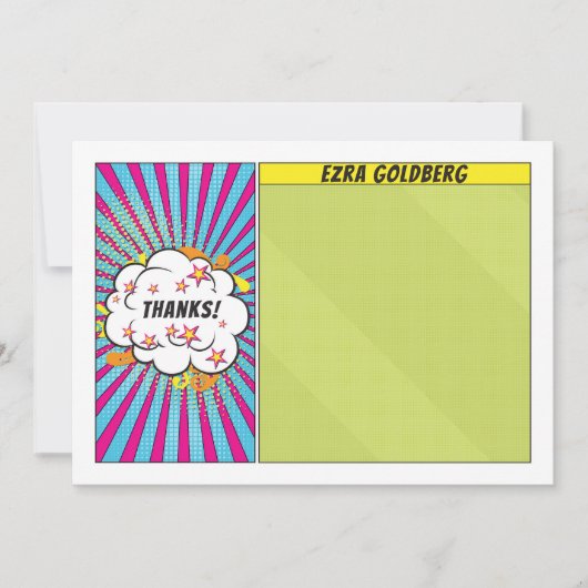 Bande dessinée barre de livre ou Merci Bat mitzvah (Devant)