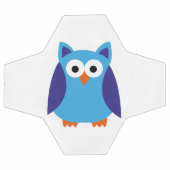 Bande dessinée bleue de hibou (Plat)