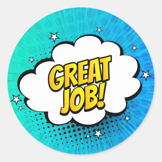 Bande dessinée de grand emploi Pop Art Sticker (Devant)