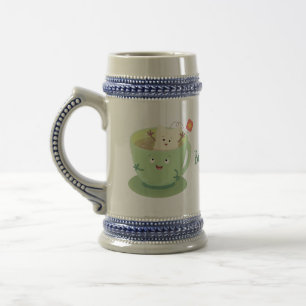 Bande dessinée de la tasse de thé mignonne humour