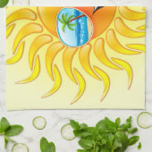 Bande dessinée de Sun d'été avec des serviettes de (Plié)