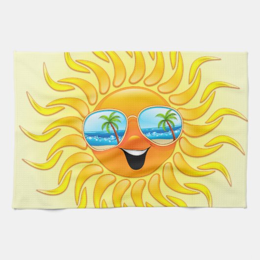 Bande dessinée de Sun d'été avec des serviettes de (Horizontal)