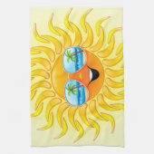 Bande dessinée de Sun d'été avec des serviettes de (Vertical)