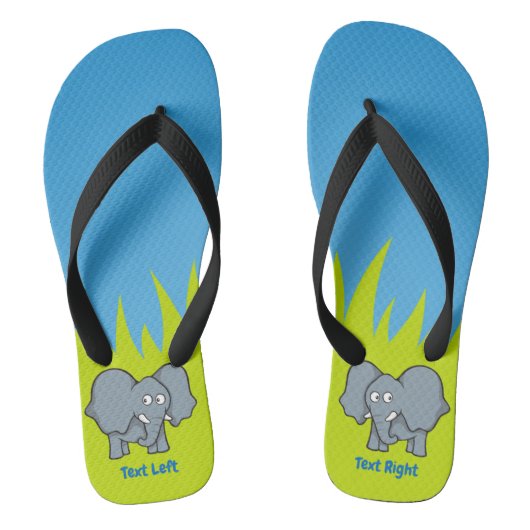 Bande dessinée d'éléphants gris tongs (Semelle)