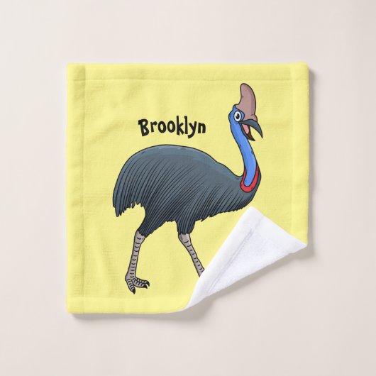 Bande dessinée d'oiseau joyeux (Gant de toilette)