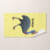 Bande dessinée d'oiseau joyeux (Serviette à main)