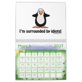 Bande dessinée drôle de calendrier de pingouins (Mar 2027)