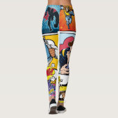 Bande dessinée en gras, Leggings d'art pop amusant (Dos)