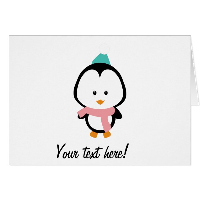 Bande dessinée mignonne de pingouin (Devant horizontal)