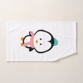 Bande dessinée mignonne de pingouin (Serviette à main)