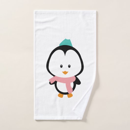 Bande dessinée mignonne de pingouin (Serviette à main)
