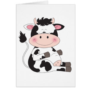 Bande dessinée mignonne de vache à bébé
