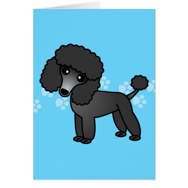 Bande dessinée noire mignonne de caniche (Devant)