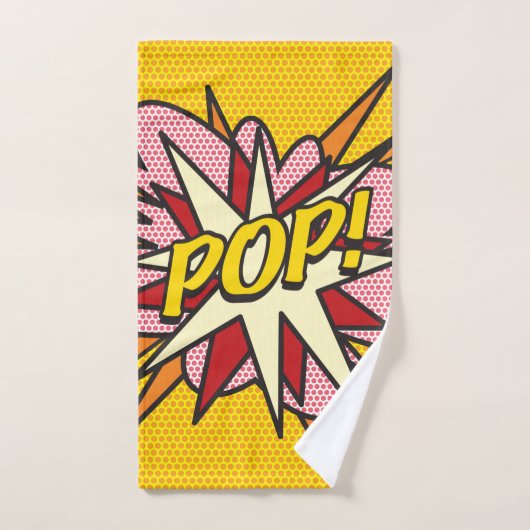 Bande dessinée POP Amusant Typographique Tendance (Serviette à main)