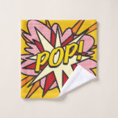 Bande dessinée POP Amusant Typographique Tendance (Gant de toilette)