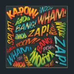 Bande dessinée Pop Art SONS<br><div class="desc">LIVRE COMIQUE POP ART SEMBLE EN BOIS IMPRIMÉ. Cool, tendance et amusant dessin de la bande dessinée pop art qui met le wham, zap, pow dans votre maison et votre journée. Conçu par ComicBookPop© à l'adresse www.zazzle.com/comicbookpop*</div>