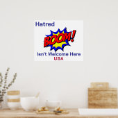 Bande dessinée ! Poster de bienvenue de la haine (Cuisine)