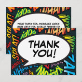 Bande dessinée rétro de fun moderne Merci (Devant / Derrière)