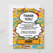 Bande dessinée Superhero fête d'anniversaire Carte (Devant)