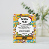 Bande dessinée Superhero fête d'anniversaire Carte (Debout devant)