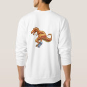 Bande dessinée T-rex de sweatshirt avec la planche (Dos)
