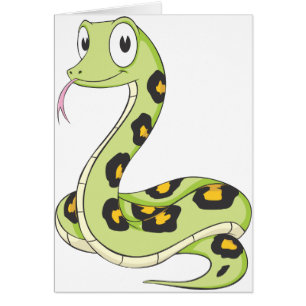 Bande dessinée verte mignonne de serpent