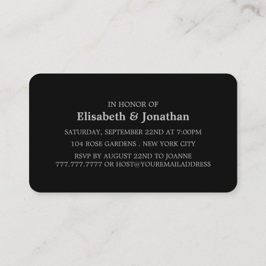 Bande d'huile d'argent, Invitation de billet de la (Dos)