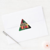 bande diagonale Happy Kwanzaa Triangle Sticker (Enveloppe)