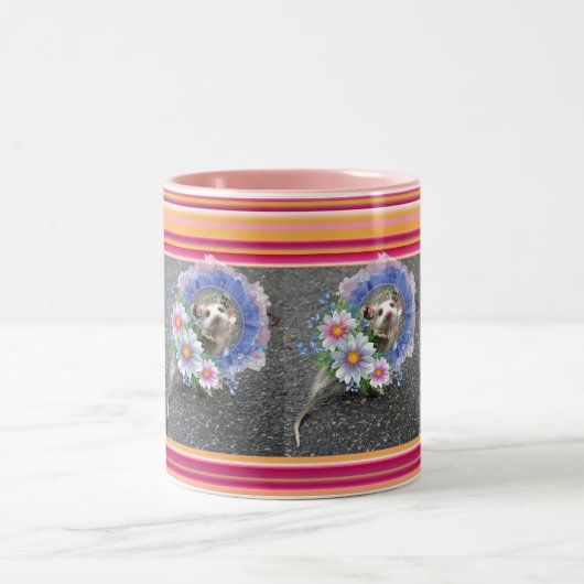 Bande d'Opossum Flore Mug rose (Centre)