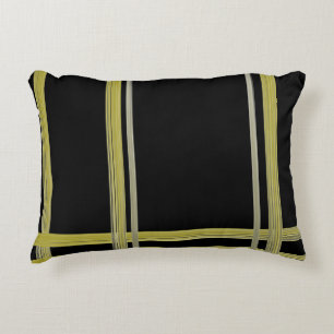 Bande d'or sur le Coussin d'accentuation noir