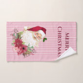 Bande florale de canneberge de Santa Claus (Serviette à main)