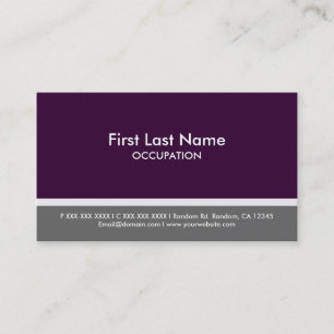 Bande gris foncé violet gris cartes de visite pers