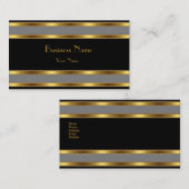 Bande gris or noir carte de visite (Devant / Derrière)