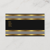 Bande gris or noir carte de visite (Dos)