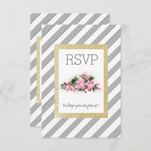 Bande grise avec parties scintillant d'or carte rs (Devant / Derrière)