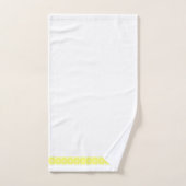 Bande jaune classique + points blancs (Serviette à main)