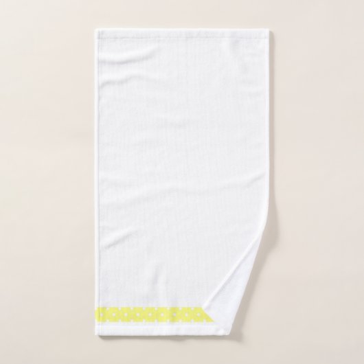 Bande jaune classique + points blancs (Serviette à main)