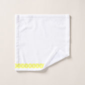 Bande jaune classique + points blancs (Gant de toilette)