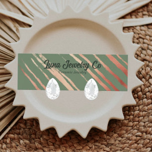 Bande métallique sur Carte de visite de bijoux ver