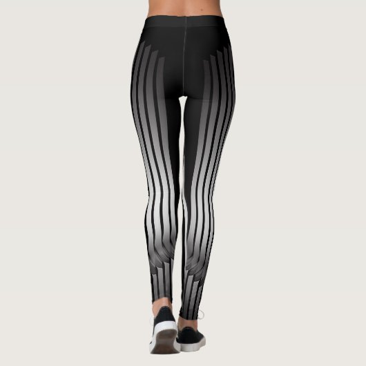 Bande moderne / Leggings blancs noirs (Dos)