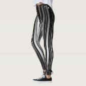 Bande moderne / Leggings blancs noirs (Gauche)