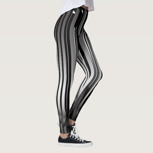 Bande moderne / Leggings blancs noirs (Droite)