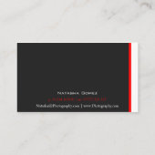 Bande moderne noire, rouge et blanche - Carte de v (Dos)