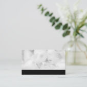 Bande noire Blanc Floral Blank Mariage Cartes de P (Debout devant)
