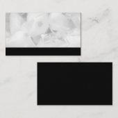 Bande noire Blanc Floral Blank Mariage Cartes de P (Devant / Derrière)