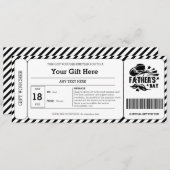 Bande Noire Carte Cadeau Fête des Pères (Devant / Derrière)