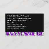 Bande noire carte de visite violette de Glitz Zebr (Dos)