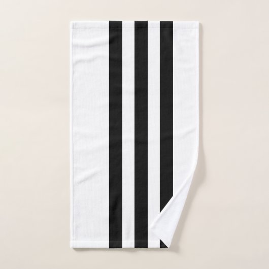 Bande noire et blanche (Serviette à main)
